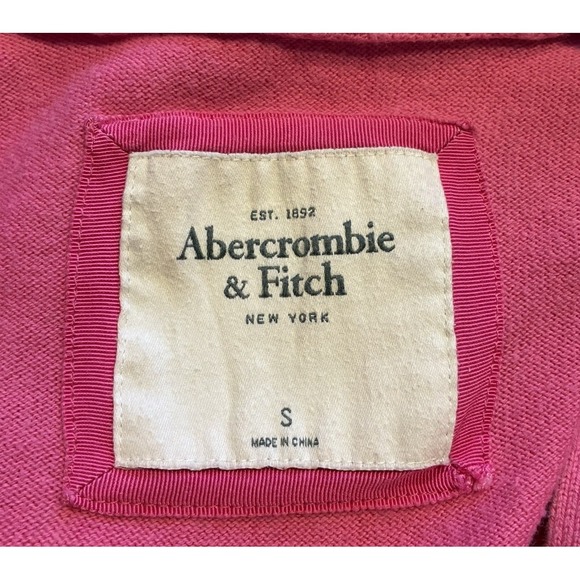 Vintage Abercrombie & Fitch Cardigan Sweater Sz S Pink Preppy Grunge Y2K 2000s - Picture 5 of 6